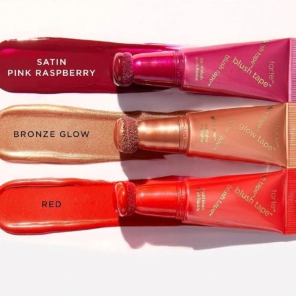Tarte Tinsel Town Blush & Glow Trio Tape Set NIB - Picture 3 of 4